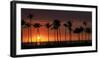 Usa, Hawaii, Big Island. Sun setting on Anaehoomalu Bay.-Julie Eggers-Framed Photographic Print