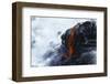 USA Hawaii Big Island Volcanos National Park Cooling Lava and Surf-Nosnibor137-Framed Photographic Print