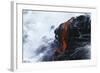 USA Hawaii Big Island Volcanos National Park Cooling Lava and Surf-Nosnibor137-Framed Photographic Print