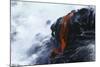 USA Hawaii Big Island Volcanos National Park Cooling Lava and Surf-Nosnibor137-Mounted Photographic Print