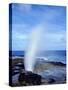 USA, Hawaii, Kauai. a Blowhole Spouts Seawater-Jaynes Gallery-Stretched Canvas