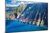 USA, Hawaii, Kauai, Aerial of the Coastline-Terry Eggers-Mounted Photographic Print