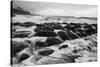 USA, Hawaii, Kauai. Black and white of rocky shoreline.-Jaynes Gallery-Stretched Canvas