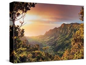 USA, Hawaii, Kauai, Kokee State Park, Kalalau Valley-Michele Falzone-Stretched Canvas