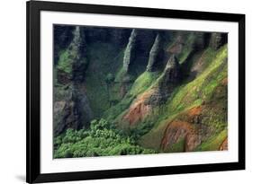 USA, Hawaii, Kauai. Na Pali Cliffs from Awa'Awapui Trail-Roddy Scheer-Framed Photographic Print