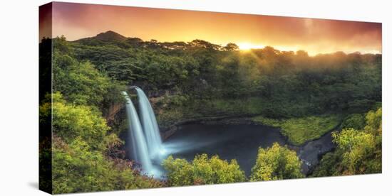 USA, Hawaii, Kauai, Wailua Falls-Michele Falzone-Stretched Canvas