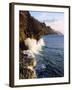 USA, Hawaii, Kauai. Waves Breaking on the Na Pali Coast-Jaynes Gallery-Framed Photographic Print