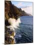 USA, Hawaii, Kauai. Waves Breaking on the Na Pali Coast-Jaynes Gallery-Mounted Photographic Print