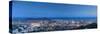 USA, Hawaii, Oahu, Honolulu Skyline and Diamond Head Crater-Michele Falzone-Stretched Canvas