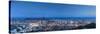 USA, Hawaii, Oahu, Honolulu Skyline and Diamond Head Crater-Michele Falzone-Stretched Canvas