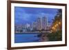 USA, Hawaii, Oahu, Honolulu, Twilight Waikiki-Rob Tilley-Framed Photographic Print