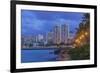 USA, Hawaii, Oahu, Honolulu, Twilight Waikiki-Rob Tilley-Framed Photographic Print