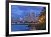 USA, Hawaii, Oahu, Honolulu, Twilight Waikiki-Rob Tilley-Framed Photographic Print