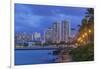 USA, Hawaii, Oahu, Honolulu, Twilight Waikiki-Rob Tilley-Framed Photographic Print