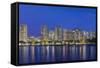 USA, Hawaii, Oahu, Honolulu, Twilight Waikiki-Rob Tilley-Framed Stretched Canvas