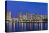 USA, Hawaii, Oahu, Honolulu, Twilight Waikiki-Rob Tilley-Stretched Canvas