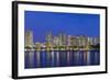 USA, Hawaii, Oahu, Honolulu, Twilight Waikiki-Rob Tilley-Framed Photographic Print