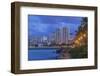 USA, Hawaii, Oahu, Honolulu, Twilight Waikiki-Rob Tilley-Framed Photographic Print