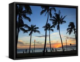 USA, Hawaii, Oahu, Honolulu, Waikiki Beach, Kapiolani Park-Michele Falzone-Framed Stretched Canvas