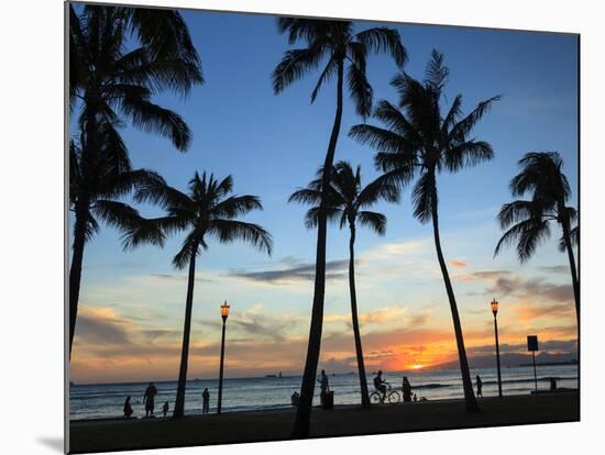 USA, Hawaii, Oahu, Honolulu, Waikiki Beach, Kapiolani Park-Michele Falzone-Mounted Photographic Print
