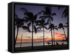 USA, Hawaii, Oahu, Honolulu, Waikiki Beach, Kapiolani Park-Michele Falzone-Framed Stretched Canvas