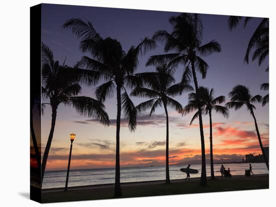 USA, Hawaii, Oahu, Honolulu, Waikiki Beach, Kapiolani Park-Michele Falzone-Stretched Canvas
