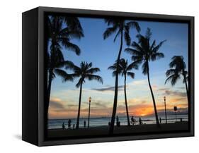 USA, Hawaii, Oahu, Honolulu, Waikiki Beach, Kapiolani Park-Michele Falzone-Framed Stretched Canvas