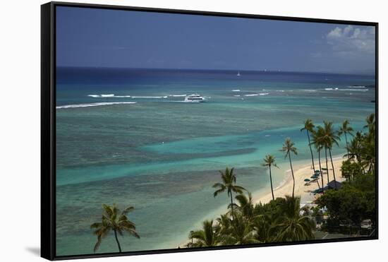 USA, Hawaii, Oahu, Honolulu, Waikiki, Fort Derussy Beach Park-David Wall-Framed Stretched Canvas