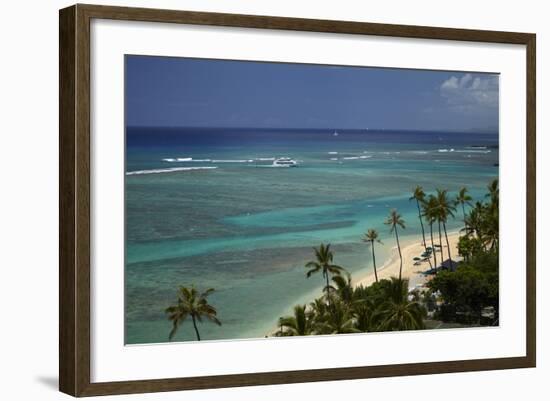 USA, Hawaii, Oahu, Honolulu, Waikiki, Fort Derussy Beach Park-David Wall-Framed Photographic Print