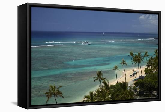 USA, Hawaii, Oahu, Honolulu, Waikiki, Fort Derussy Beach Park-David Wall-Framed Stretched Canvas