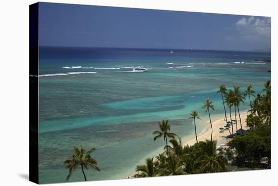 USA, Hawaii, Oahu, Honolulu, Waikiki, Fort Derussy Beach Park-David Wall-Stretched Canvas