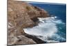 USA, Hawaii, Oahu, Honolulu. Water Shoots from Spitting Cave at Kawaihoa Point-Charles Crust-Mounted Photographic Print