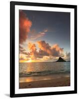 USA, Hawaii, Oahu, Kualoa Beach Park, Mokolii Island (Chinaman's Hat)-Michele Falzone-Framed Photographic Print