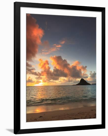 USA, Hawaii, Oahu, Kualoa Beach Park, Mokolii Island (Chinaman's Hat)-Michele Falzone-Framed Photographic Print