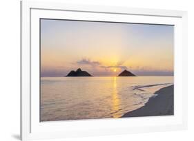 USA, Hawaii, Oahu, Lanikai Beach Sunrise-Rob Tilley-Framed Photographic Print