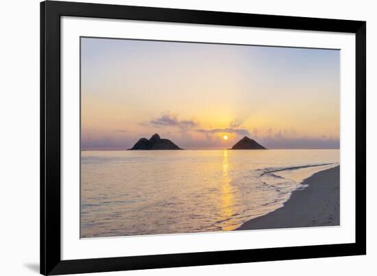 USA, Hawaii, Oahu, Lanikai Beach Sunrise-Rob Tilley-Framed Photographic Print