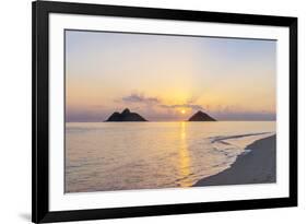 USA, Hawaii, Oahu, Lanikai Beach Sunrise-Rob Tilley-Framed Photographic Print