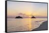 USA, Hawaii, Oahu, Lanikai Beach Sunrise-Rob Tilley-Framed Stretched Canvas