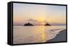 USA, Hawaii, Oahu, Lanikai Beach Sunrise-Rob Tilley-Framed Stretched Canvas