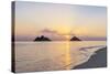 USA, Hawaii, Oahu, Lanikai Beach Sunrise-Rob Tilley-Stretched Canvas