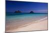 USA, Hawaii, Oahu, Lanikai Twin Mokulua Islands with Blue Water-Terry Eggers-Mounted Photographic Print