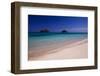 USA, Hawaii, Oahu, Lanikai Twin Mokulua Islands with Blue Water-Terry Eggers-Framed Photographic Print