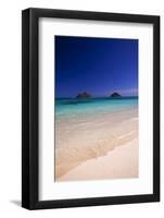 USA, Hawaii, Oahu, Lanikai Twin Mokulua Islands with Blue Water-Terry Eggers-Framed Photographic Print