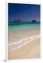 USA, Hawaii, Oahu, Lanikai Twin Mokulua Islands with Blue Water-Terry Eggers-Framed Photographic Print