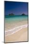 USA, Hawaii, Oahu, Lanikai Twin Mokulua Islands with Blue Water-Terry Eggers-Mounted Photographic Print