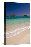USA, Hawaii, Oahu, Lanikai Twin Mokulua Islands with Blue Water-Terry Eggers-Stretched Canvas