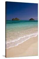 USA, Hawaii, Oahu, Lanikai Twin Mokulua Islands with Blue Water-Terry Eggers-Stretched Canvas