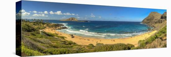 USA, Hawaii, Oahu, Makapuu Beach, Turtle and Rabbit Islands-Michele Falzone-Stretched Canvas