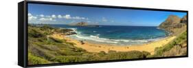 USA, Hawaii, Oahu, Makapuu Beach, Turtle and Rabbit Islands-Michele Falzone-Framed Stretched Canvas