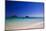 USA, Hawaii, Oahu, Sail Boat at Anchor in Blue Water with Swimmer-Terry Eggers-Mounted Photographic Print